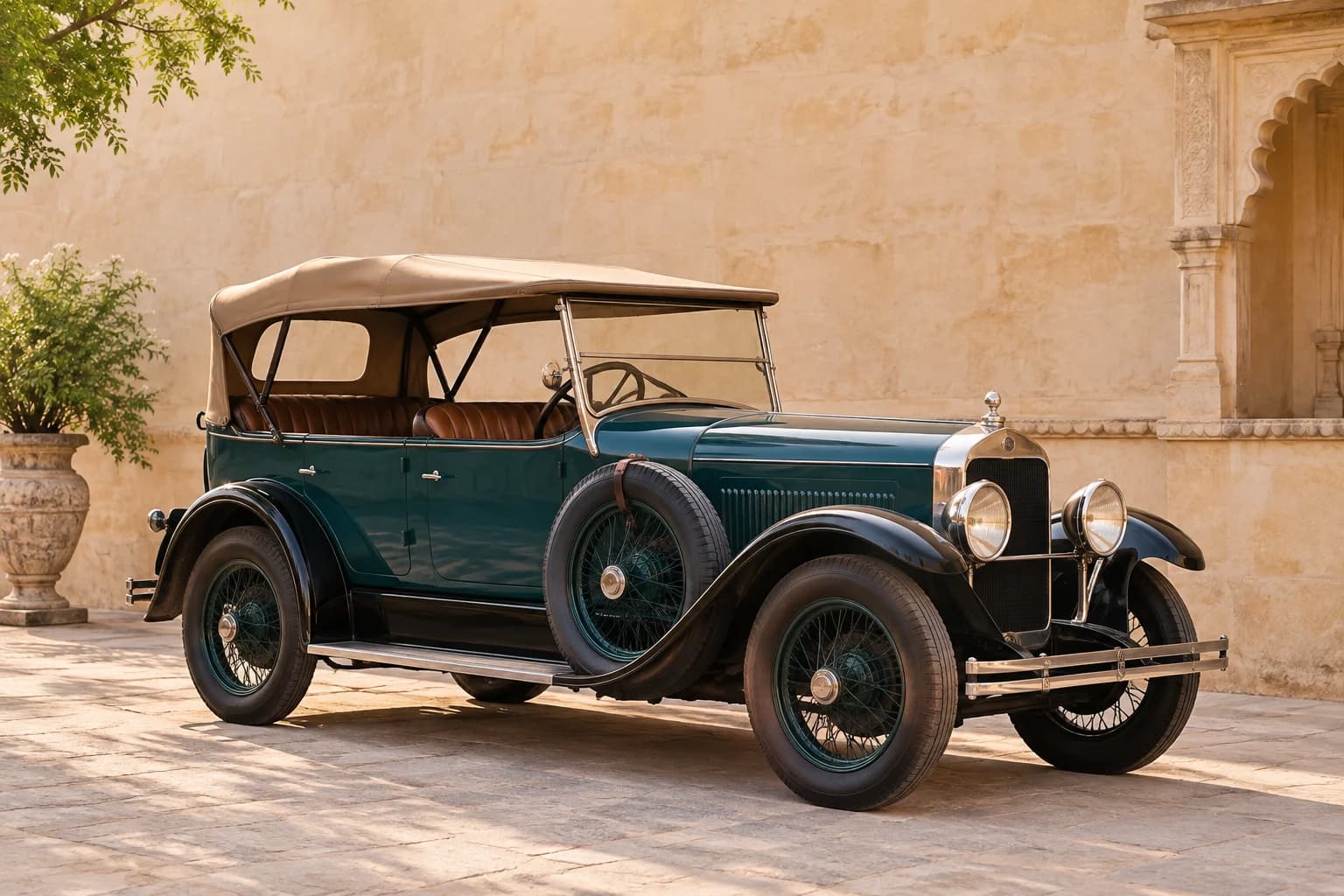 Illustrative classic vehicle styling in Udaipur
